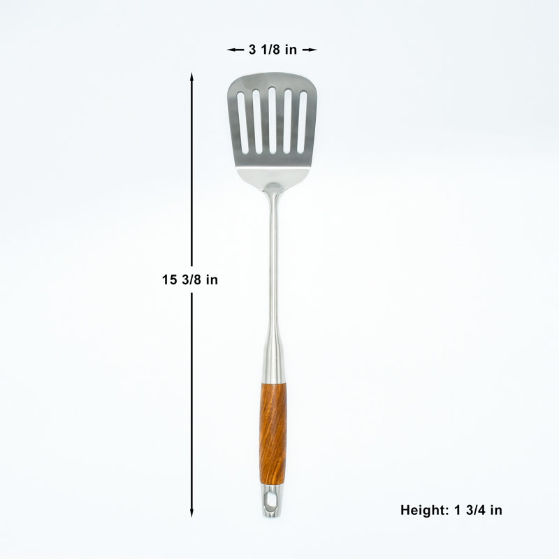 4-Piece Stainless Steel and Wood Handle Kitchen Utensil Set