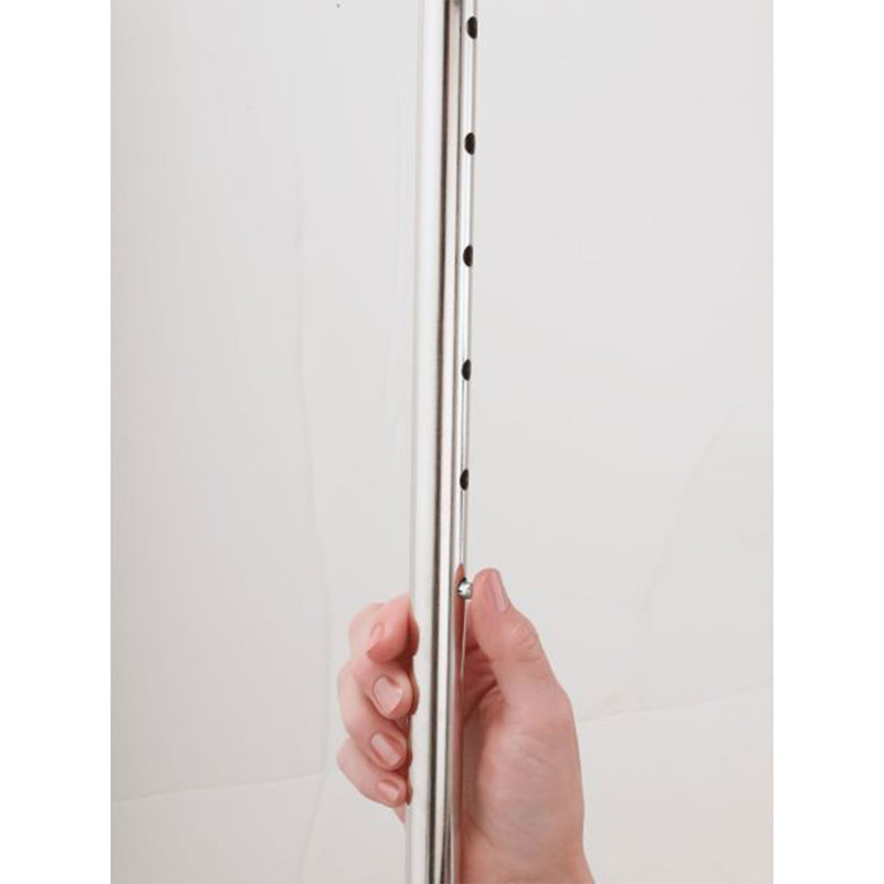 Adjustable Chrome Pull-Down Closet Rod with Telescoping Handle