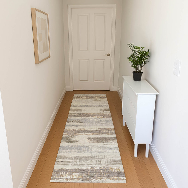 Premium Machine Washable Slesnick AMF1665 Stripes Rug, Runner 2'3" x 7'6"