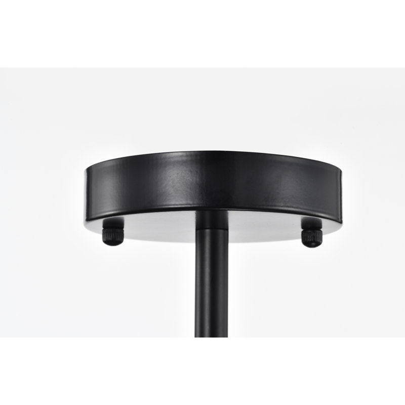 D'Orlando LED Semi Flush Mount, Matte Black