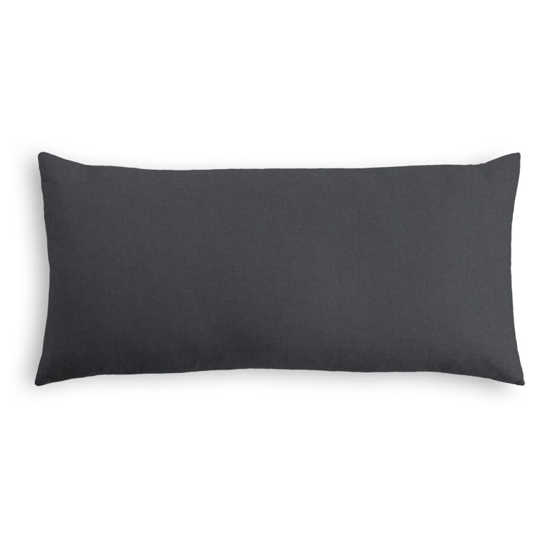 Housse de coussin rectangulaire, 12 po x 18 po, Gris foncé / bleu