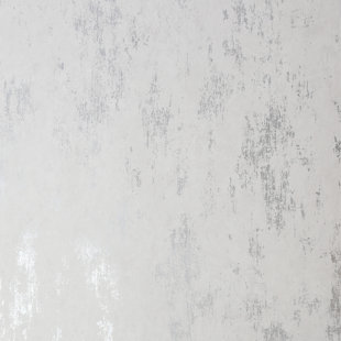 Fresco White/Silver Distressed Texture Wallpaper