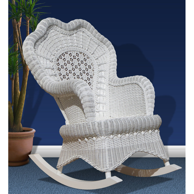 Chaise berçante Serpentine, Blanc