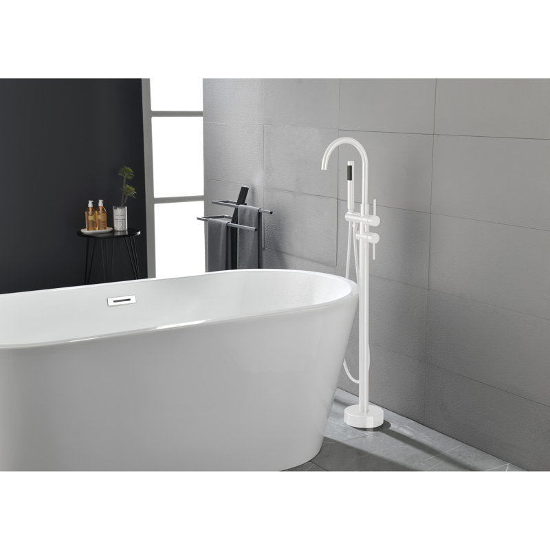 Robinets de baignoire en acier inoxydable durables, conception moderne autoportante pour la maison