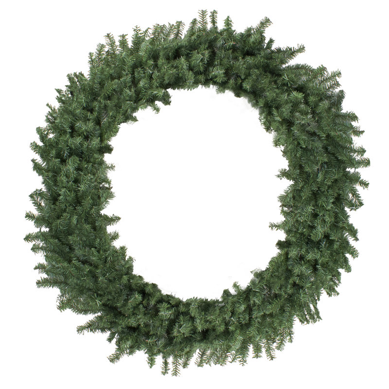 Couronne de Noël artificielle canadienne en pin de taille commerciale non éclairée, H 10 po x l 10 po x P 60 po