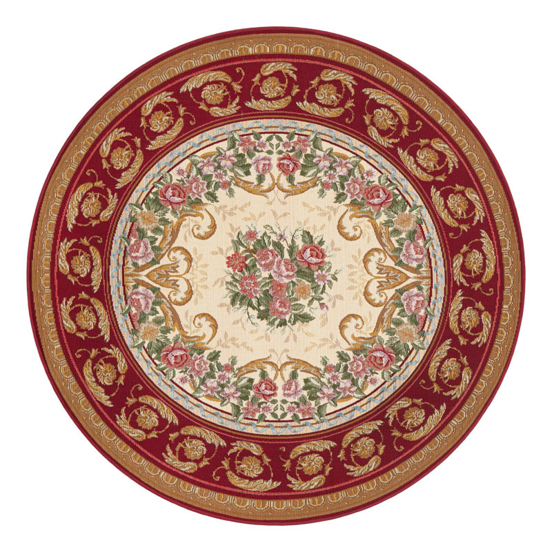 Tapis d'extérieur traditionnel, Rond 5 pi 1 po