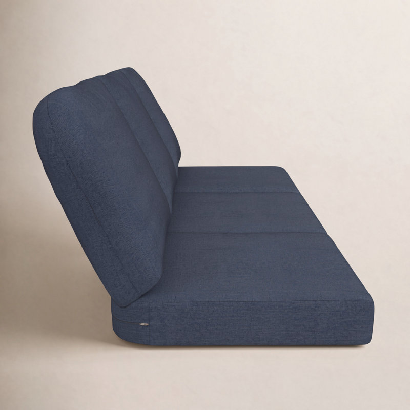 Sunbrella® Outdoor Sofa Seat/Back Cushion, Spectrum Indigo Sunbrella® Plainweave