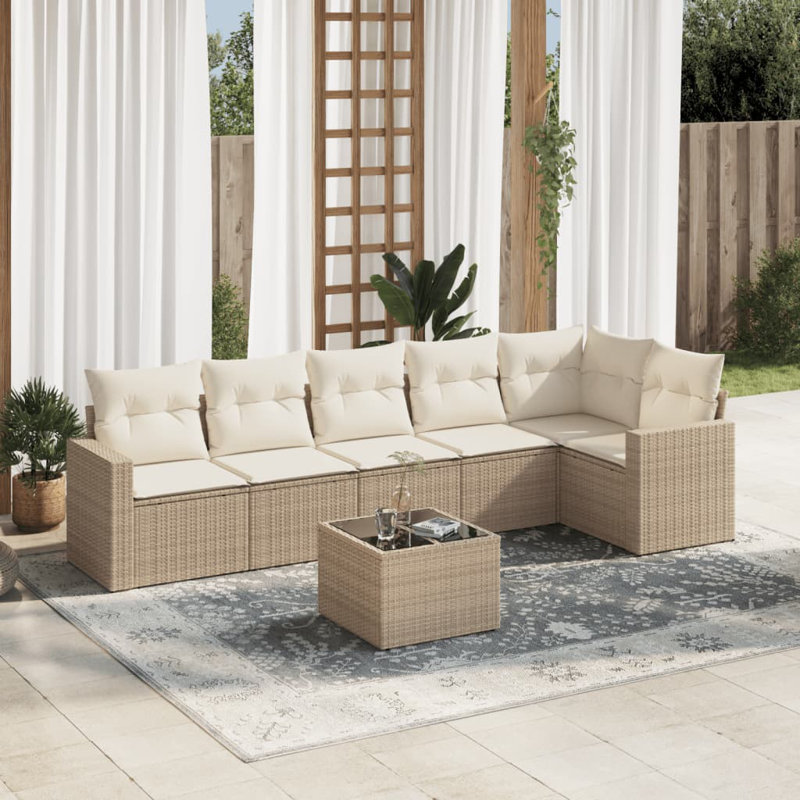 Ensemble de canapé de jardin Vidaxl beige
