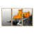Toile avec cadre flottant or