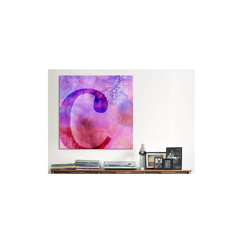Art textuel sur toile, c, H 12 po x l 12 po x P 0,75 po
