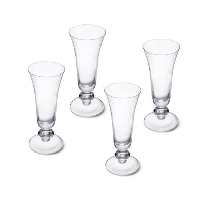 Mikasa Salerno Crystal Champagne Flute Glasses, 170ml