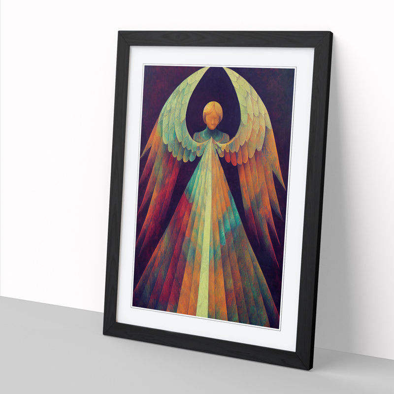 Beautiful Angel Art Vol.2 - Framed Print, 64cm H x 46cm W x 2cm D, Walnut Framed