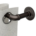 Tringle à rideaux industrielle ajustable noire résistante à la rouille Einstein