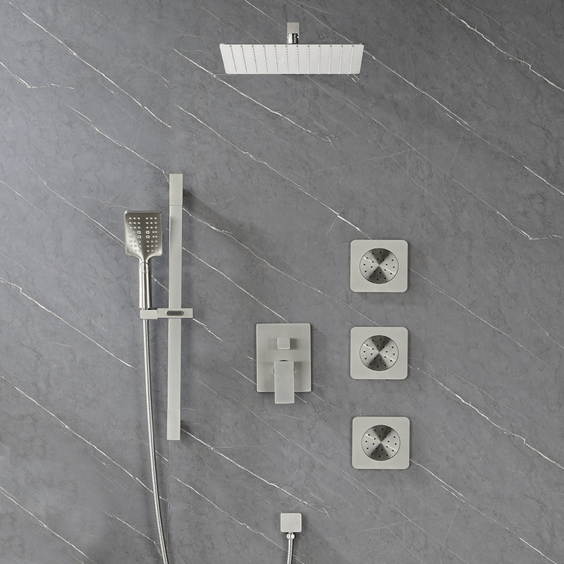 All-In-One Kit with Rough in-Valve,  Brushed Nickel