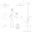 12 inch Shower Faucet System Wall Mounted Rainfall Shower Head with Handheld Sprayer Waterfall Tub Spout and Rough-in Valve-88137882