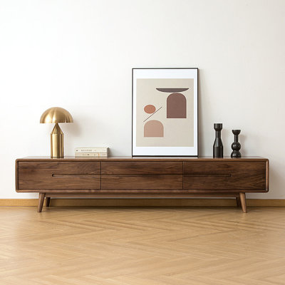 Meuble télé moderne et minimaliste en noyer noir