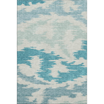 Premium Machine Washable Lisse Teal Rug