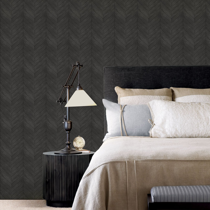 Carlton 10m x 53cm Matte Wallpaper Roll, Black