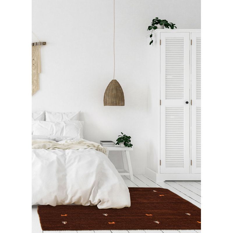Kashkuli Gabbeh Brown Rug 3'11" x 3'11"