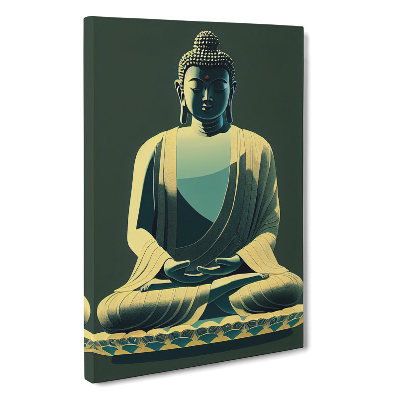 Paradise with Buddha - Wall Art, Wrapped Canvas, 50cm H x 35cm W, No Matte