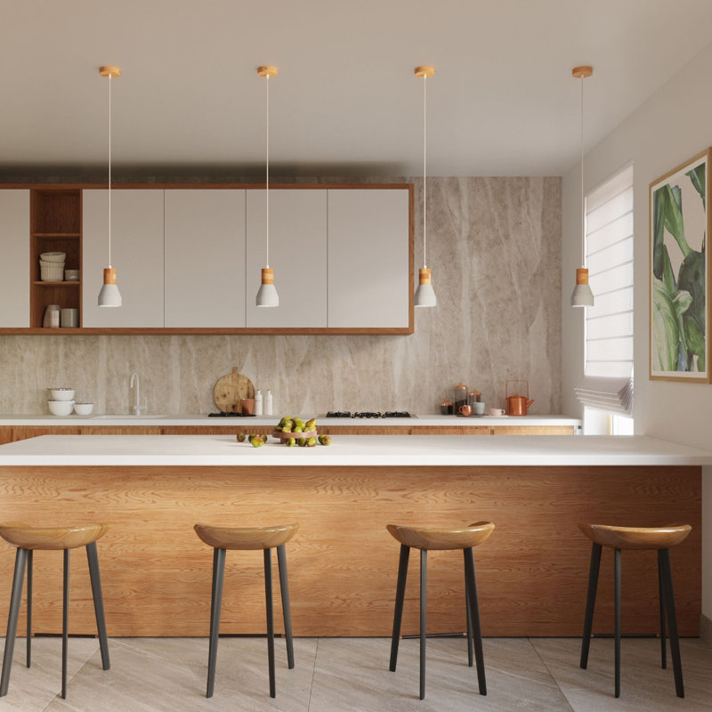 1 - Light Cylinder Pendant, Gray