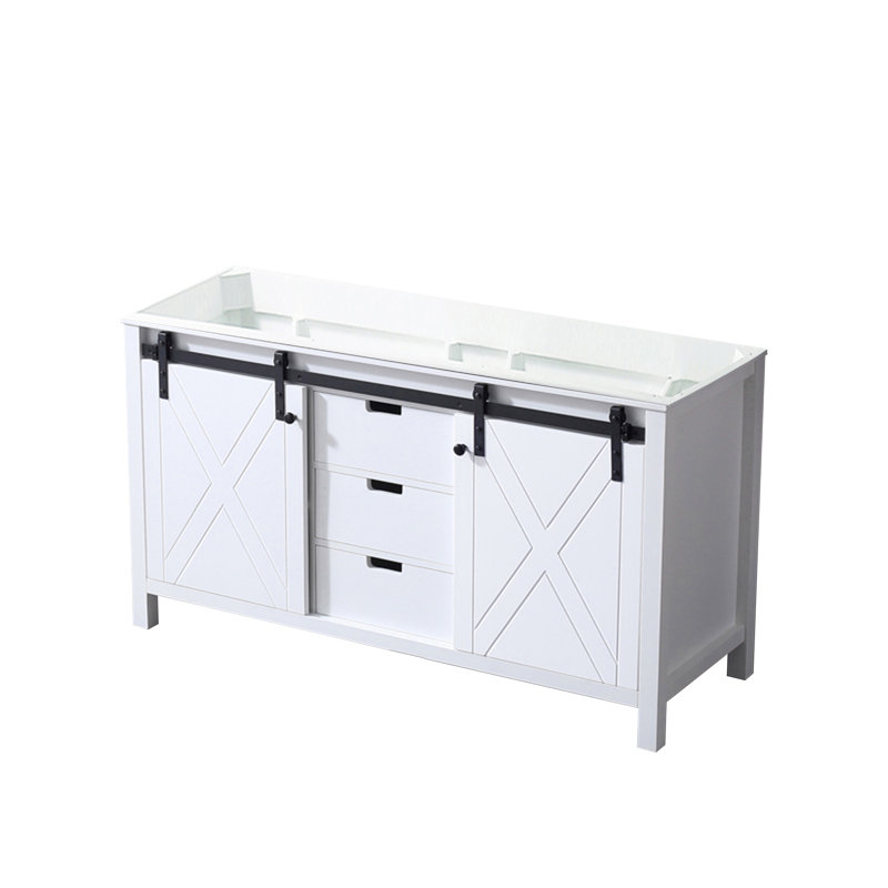 Marsyas 60 in W x 22 in D Double Bath Vanity, White