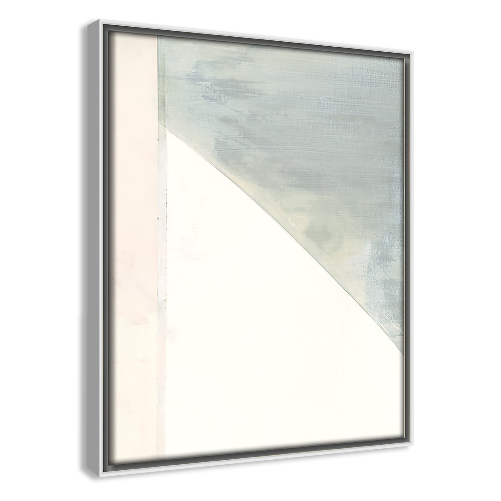 Alexandria "In Neutral I" Painting by Cartissi, 11.5" H x 9.5" W x 2" D, White Framed Canvas