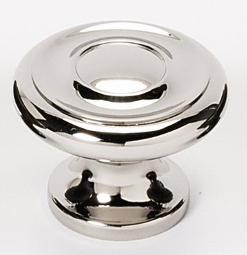 Mushroom Knob, Polished Nickel, 1" H x 1.25" W x 0.88" D