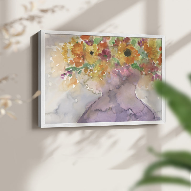 «Garden Flair II», reproduction encadrée, H 22 po x l 28 po, Blanc