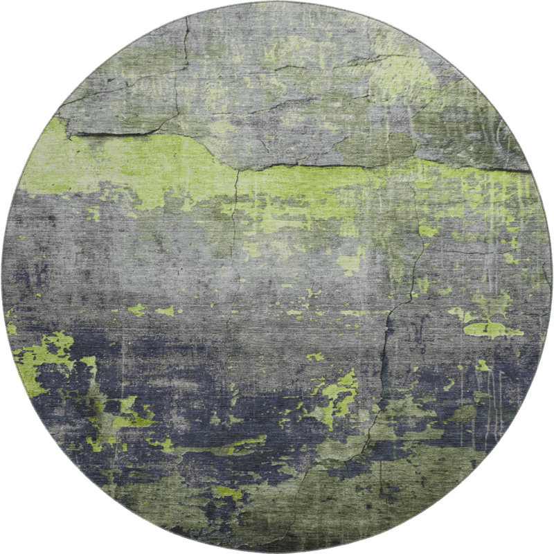 Premium Machine Washable Larrison AMF1780 Modern Rug, Round 8'