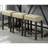 Brown Dining Room 4Pc Set Functional Unique Dining Table W USB 3X Stools Tufted Beige Seats Kitchen