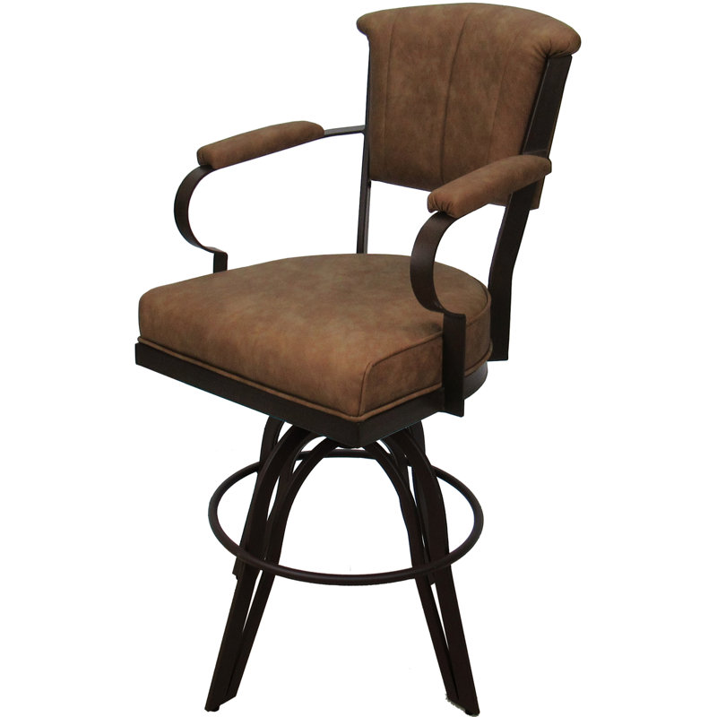 Labawld Metal Counter Stool 26" Seat, Brown