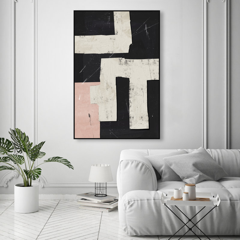 Placed Together Print by Oliver Gal, 37"H x 55"W, Black Floater Frame