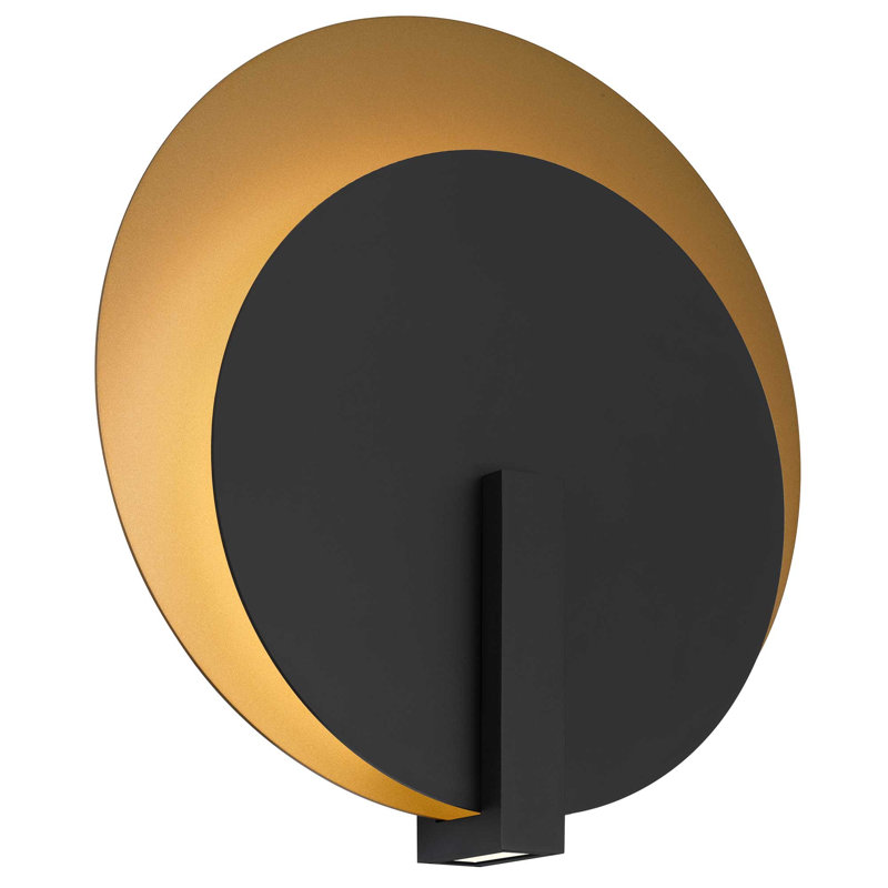 Applique murale Eclipse à DEL avec halo rétroéclairé et éclairage vers le bas intégré, sélectionnable 3-CCT, à intensité variable, conforme à la norme ADA
