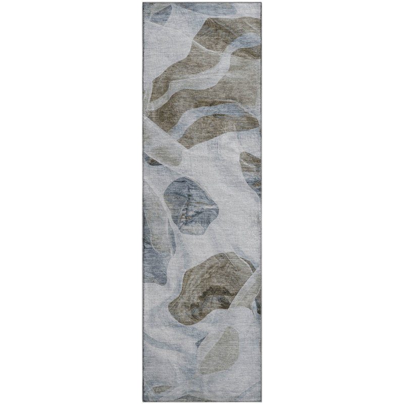 Premium Machine Washable Mayfield AMF1863 Abstract Rug, Runner 2'3" x 7'6"
