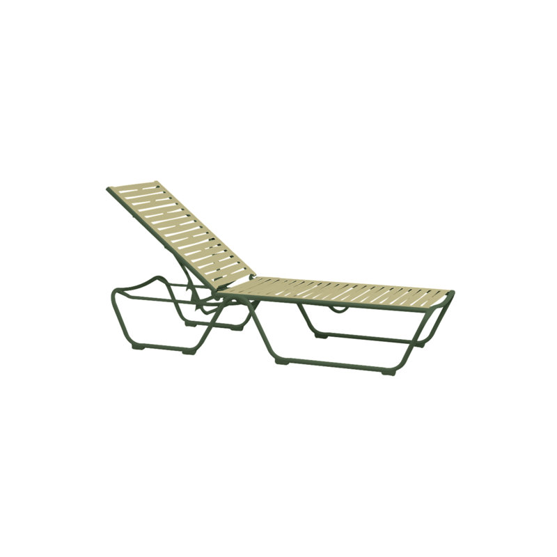 Millennia EZ Span™ Outdoor Metal Chaise Lounge, Driftwood, Greco