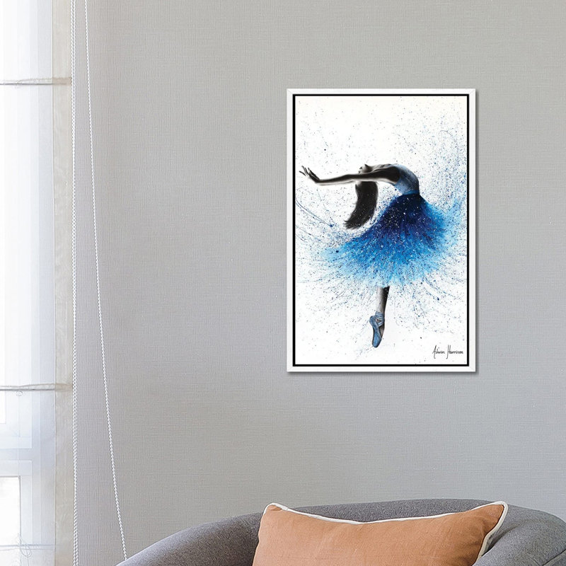 Crystal Fountain Dance by Ashvin Harrison - Print on Canvas, White Framed, 66.04 cm H x 45.72 cm W