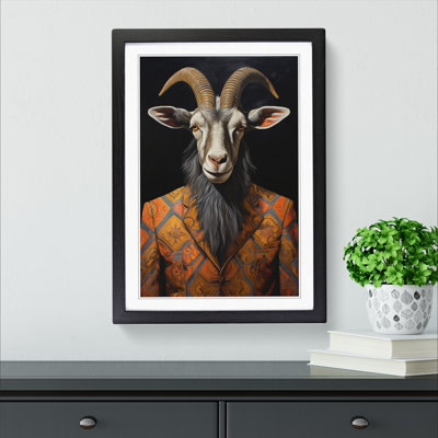 Goat Hard Edge Painting No.2 - Framed Print