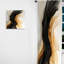 Rideau en velours moderne or et noir Soft Wave Fusion I - obscurcissant - 1 panneau-107580786