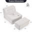Fauteuil à billes ergonomique surdimensionné avec repose-pieds et support en mousse à mémoire de forme pour adultes.