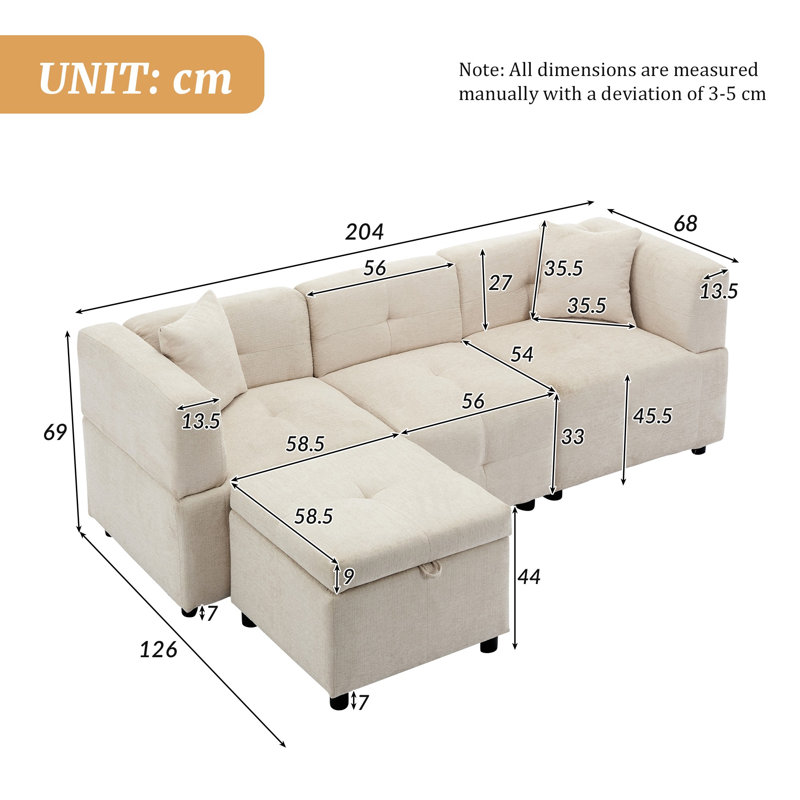 3 Seater Fabric Sofa