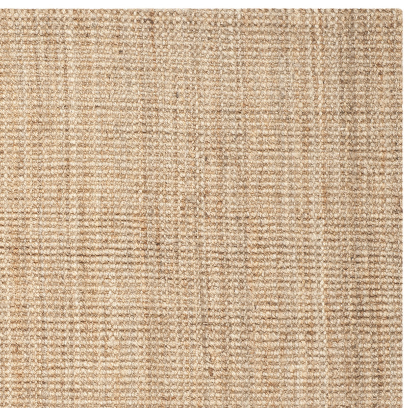 Calidia Natural Fiber Hand Woven Jute Solid Color Rug, Square 7'
