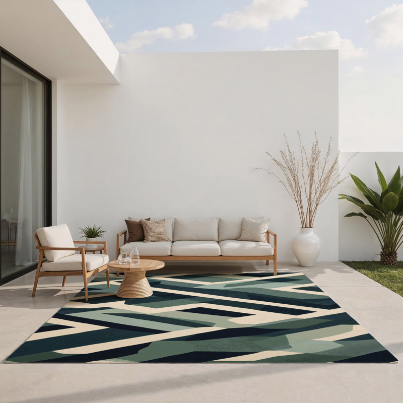 Tapis intérieur et extérieur Tranquil Glow, Rectangle 1 pi 6 po x 2 pi 6 po