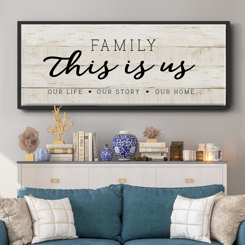 This is Us- Framed Canvas, 24" H x 60" W