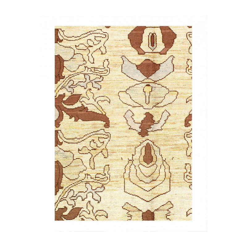 Tapis unique en laine d'agneau 8 pi 1 po x 11 po Gabreilla