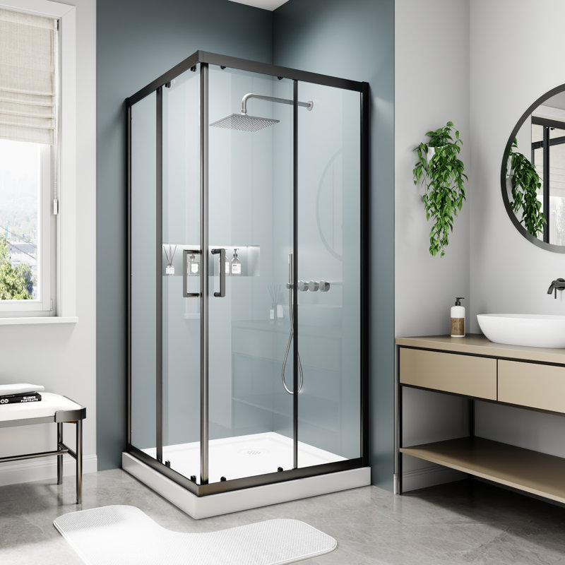 Enclo 36" W X 36" D X 71" H Framed Square Shower Enclosure With 1/4"Clear Tempered Glass