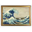 « the great wave » par katsushika hokusai,, reproduction de peinture à l’huile sur toile tendue encadrée