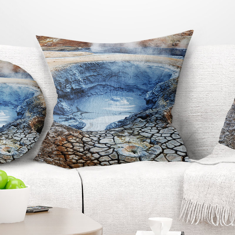 Oreiller mural Fumarole, 16 po x 16 po, Coussin décoratif