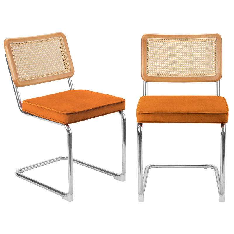 Chaise d'appoint rembourrée en velours Amyris, Chrome, Bleu ciel