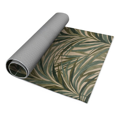 Tapis d'intérieur et d'extérieur brun Botanical